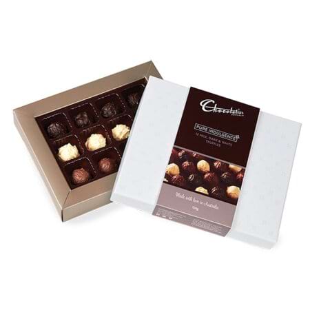 150g Pure Indulgence Milk, Dark and White Truffles